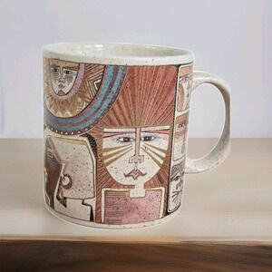 Primordial Dream Laurel Burch Mug‎ Stoneware Japan Large Tea Coffee Cup Vintage